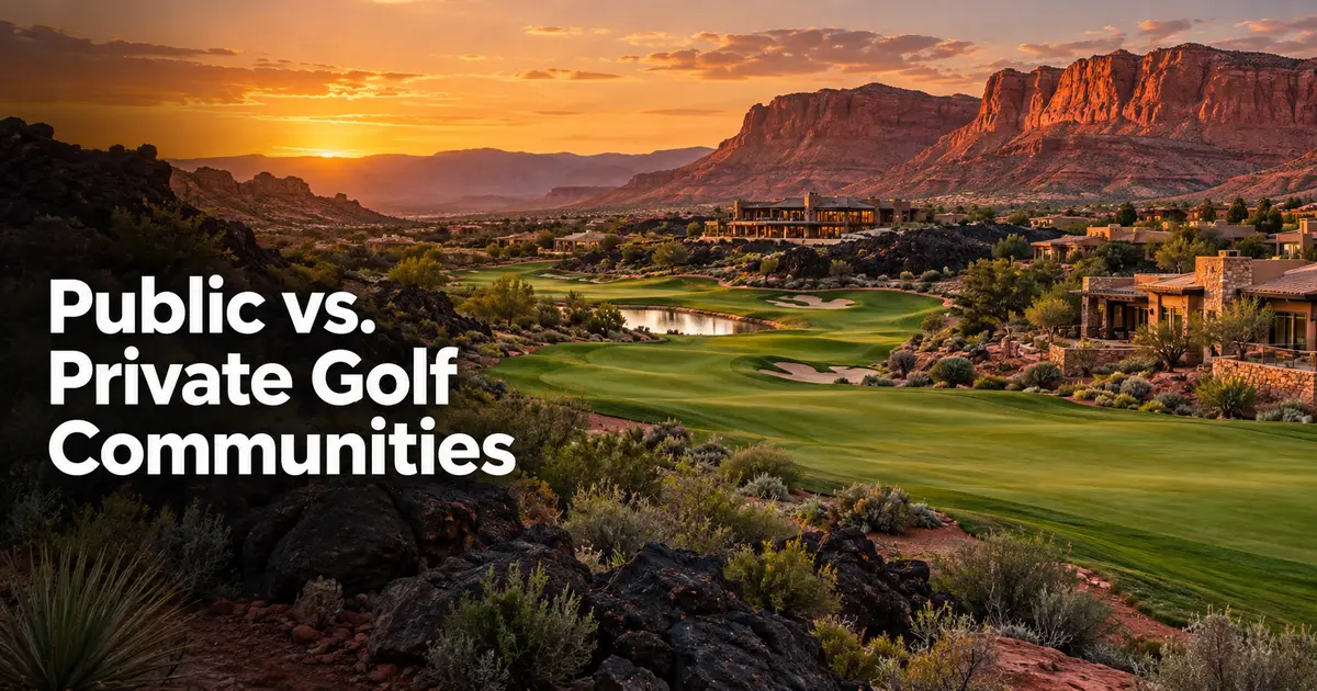 Public versus private golf communities in Southern Utah